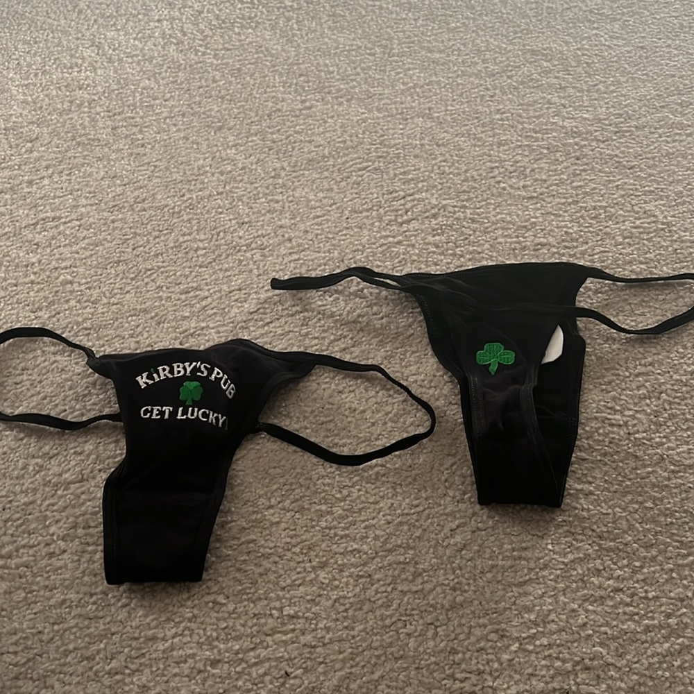 Kirby’s Shamrock Get Lucky Thong Panties St Patrick’s Day Underwear